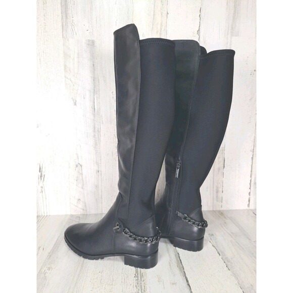 Karl Lagerfeld Paris Shay Over-The-Knee Boots Womens Black Size 7M Dark Romantic - Picture 2 of 16